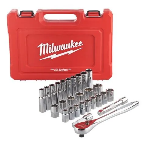 4932471864 Milwaukee Hylsnyckelsats med standardhylsor och djupa hylsor Begränsat antal